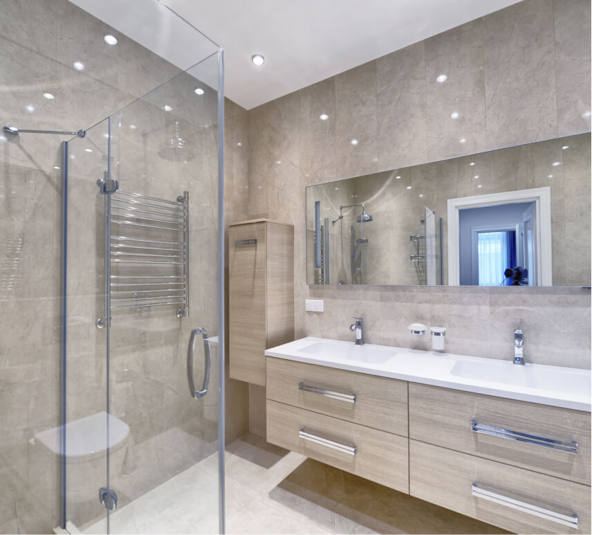 Luxury bathroom in apartment